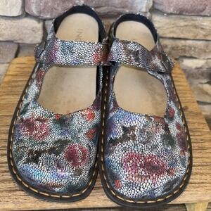 Ingaro LULU Mary Jane Nursing Shoes Strap Clogs Mules Flower Colored 10 M